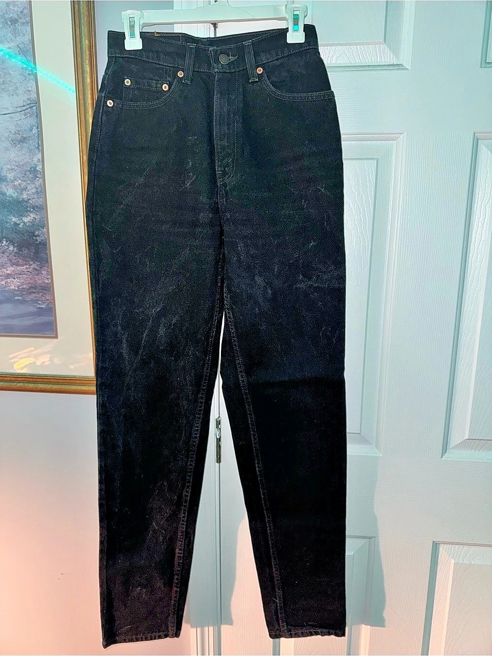 Levi's 512 Slim Fit Tapered Leg Black Jeans Waist 8